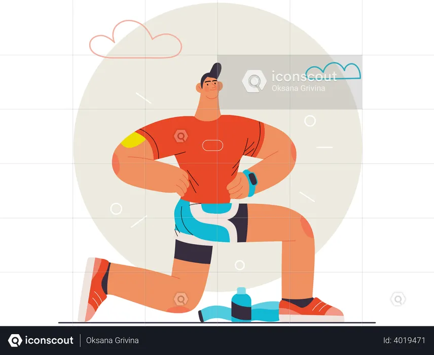 Man Exercise  Illustration