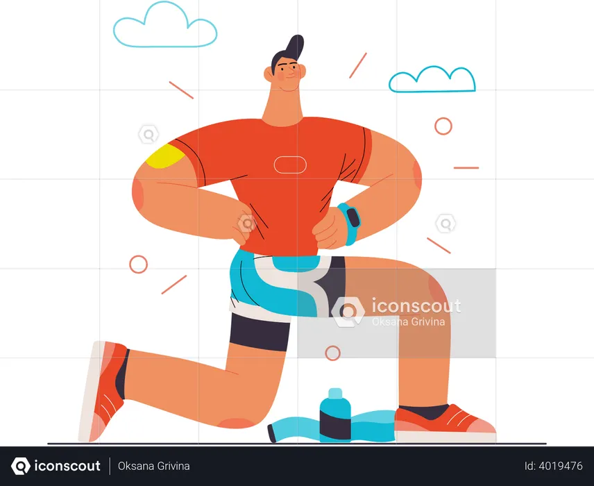 Man Exercise  Illustration