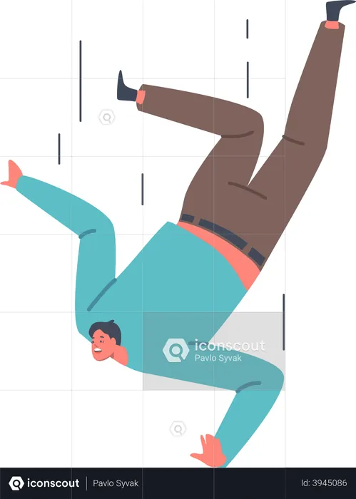 Man falling down  Illustration