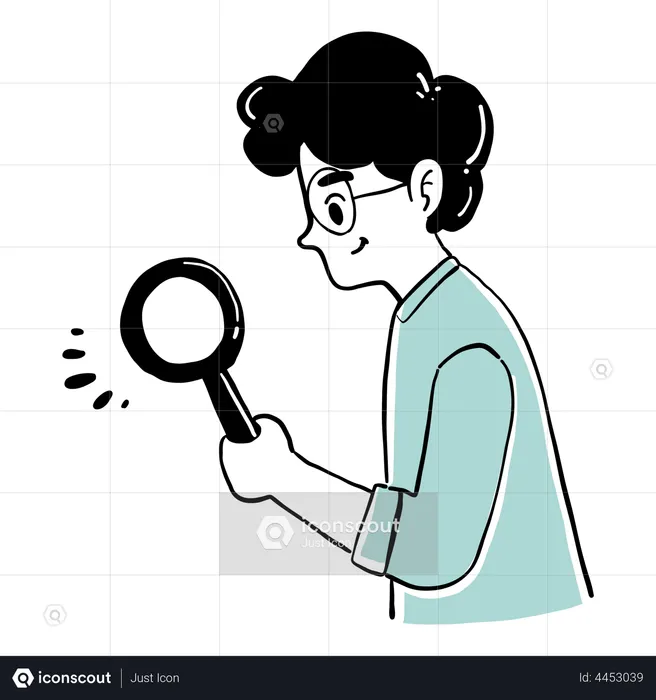 Man finding business idea  Illustration