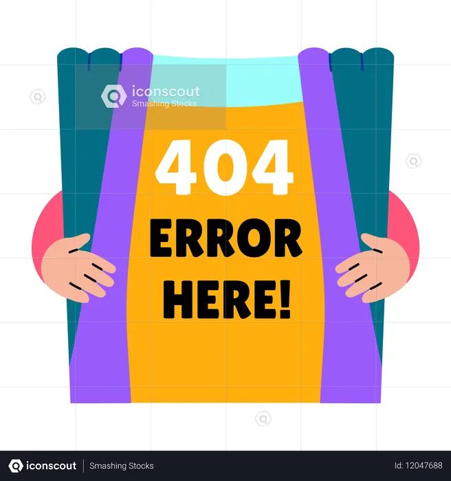 Man finding error message  Illustration