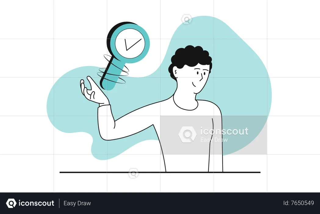 Man finding information  Illustration