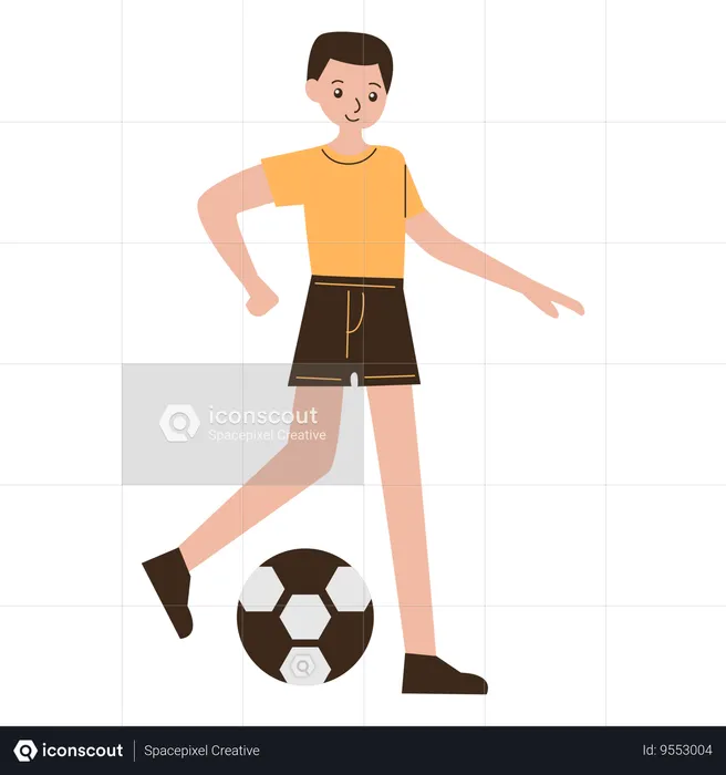 Man Football Player  Illustration