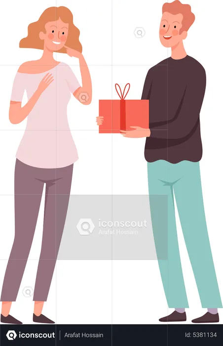 giving gifts cartoon