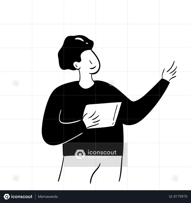 Man Giving Presentation  Illustration