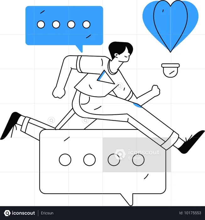 Man giving product rating  Illustration