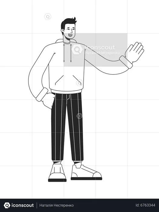 Man greeting  Illustration