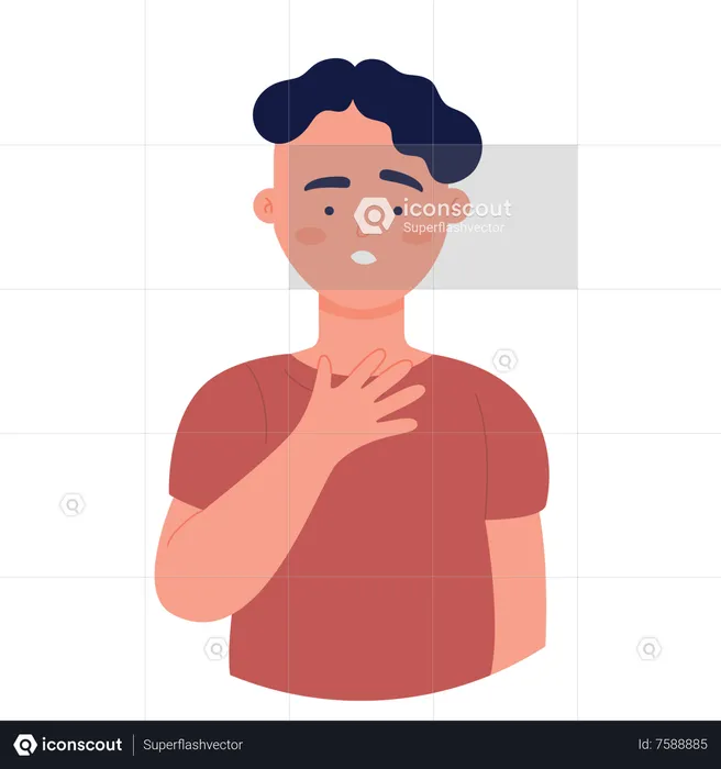 Man having body pain  Illustration