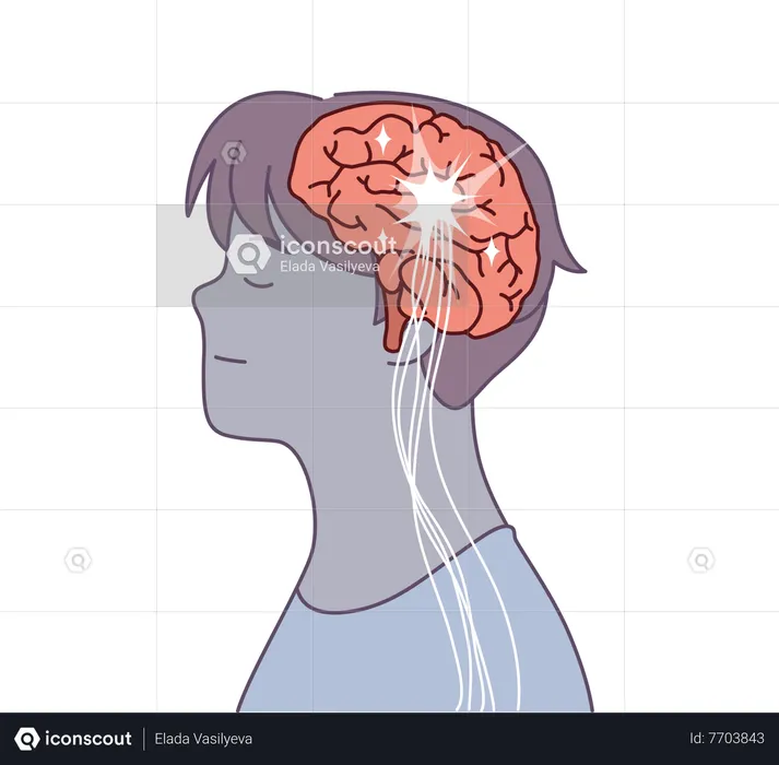 Man having clam mind  Illustration