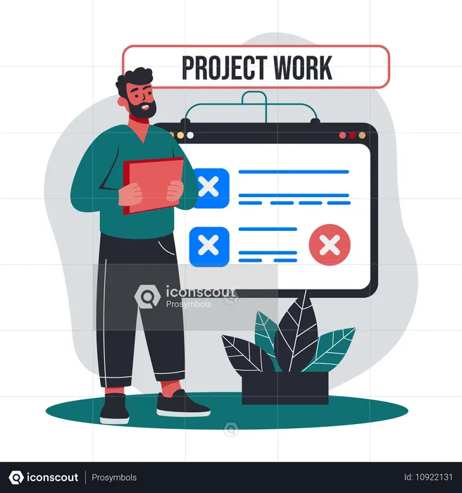 Man Having Project Failure  Illustration