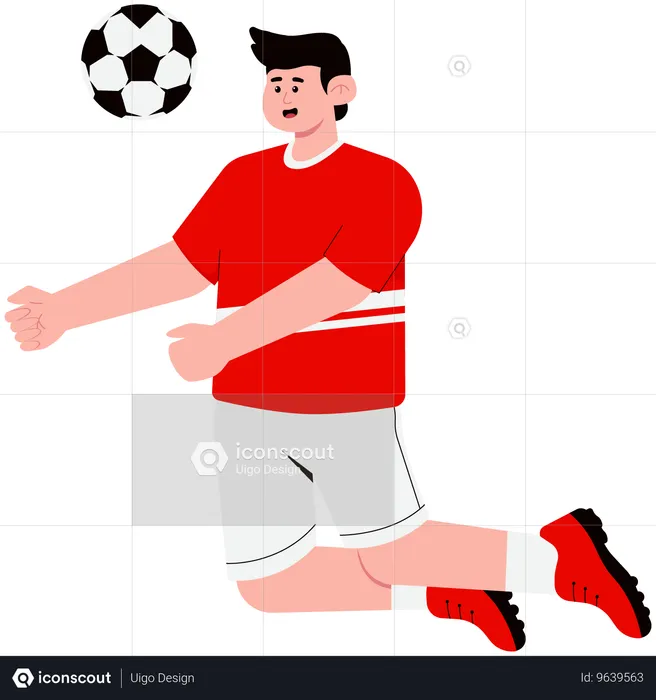 Man Heading the Ball  Illustration