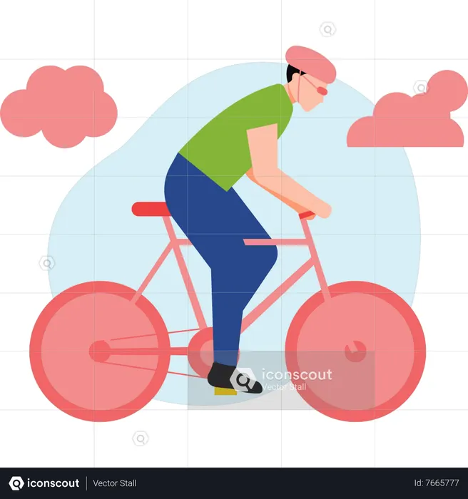 Best Man in cycling competition Illustration download in PNG & Vector ...