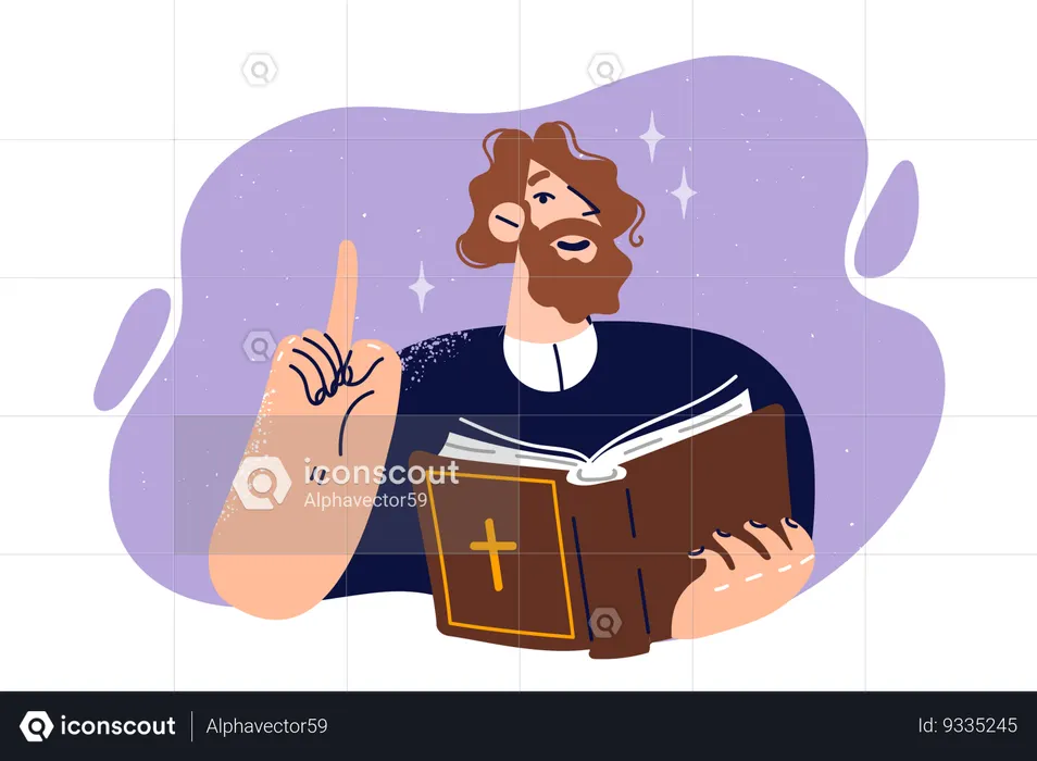 Man in jewish national clothing  Illustration