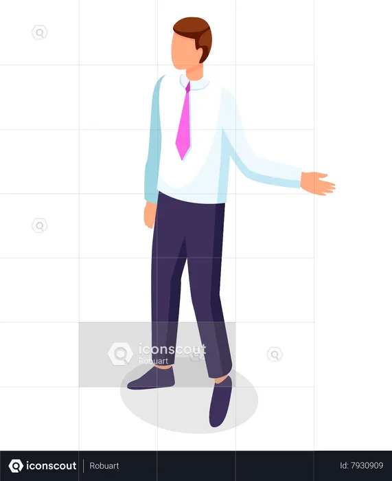 Man In Office Suit  Illustration