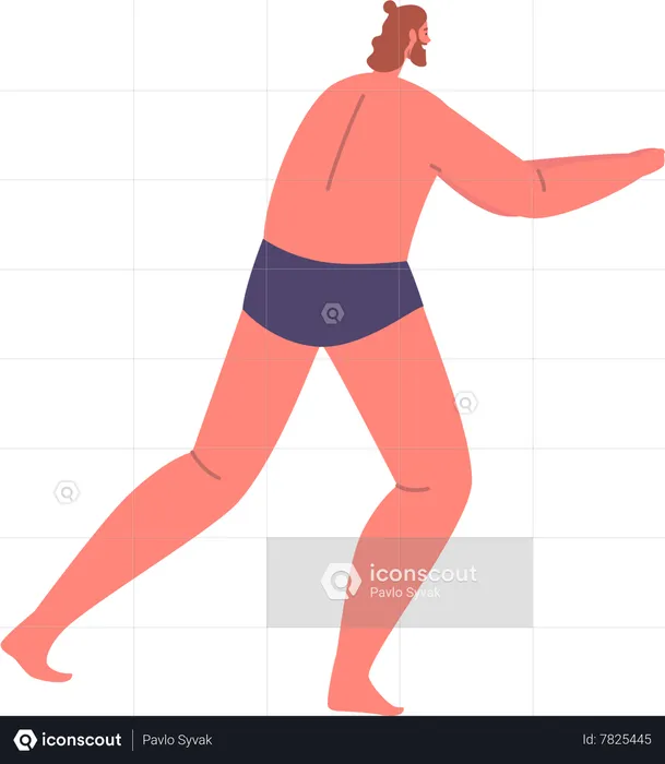 Man in swimsuit  Illustration