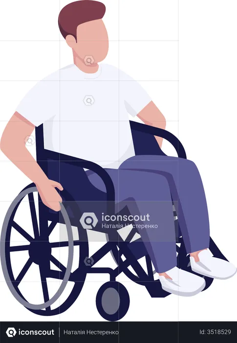 Man in wheelchair  Illustration