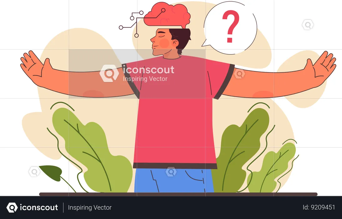Man is doing stretching for his physical energy  Illustration