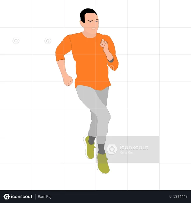 Man Jogging  Illustration