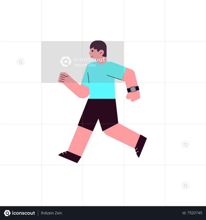 Man jogging  Illustration