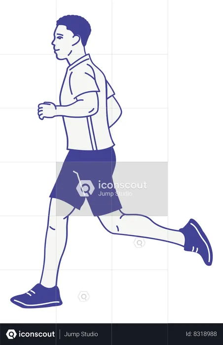 Man jogging  Illustration