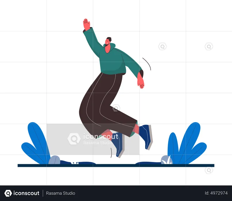 Man jumping  Illustration