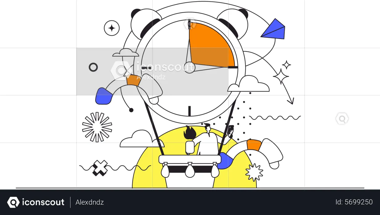 Best Man keeps track of time Illustration download in PNG & Vector format