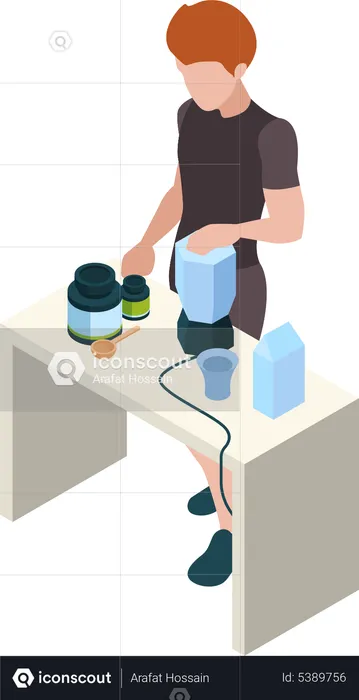 Man making juice  Illustration