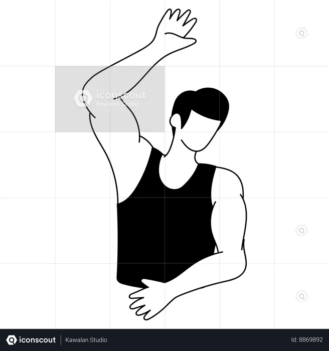 Man performs Zumba dance  Illustration