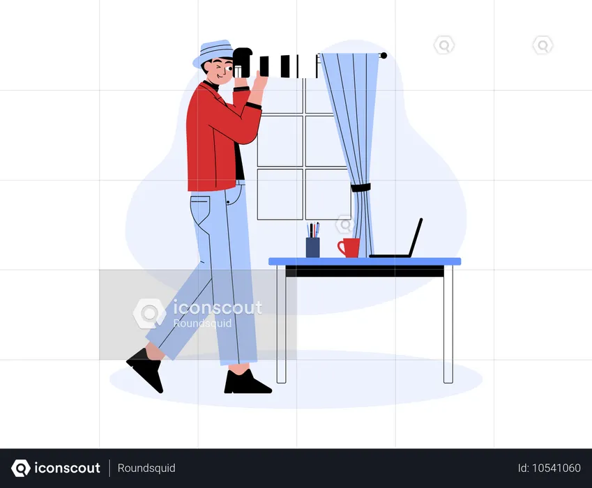 Man Photographer  Illustration