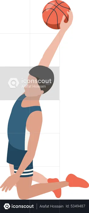 Man playing basketball  Illustration