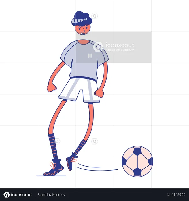 Man playing soccer  Illustration