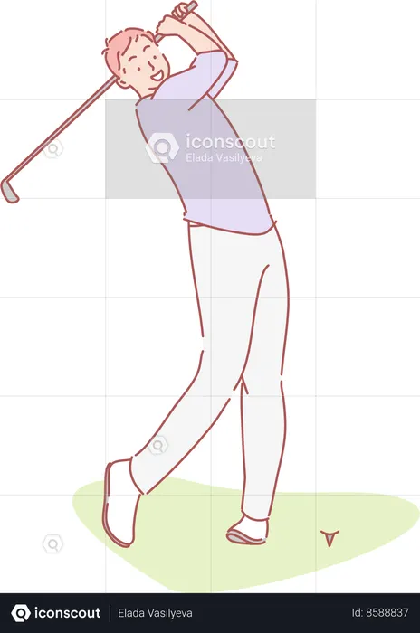 Man playing wolf game  Illustration