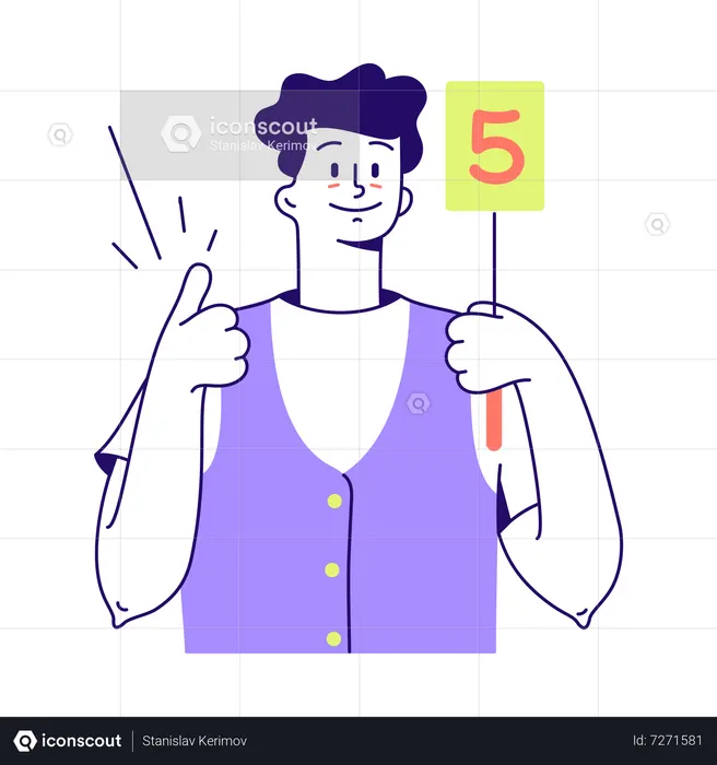 Man put up great review  Illustration