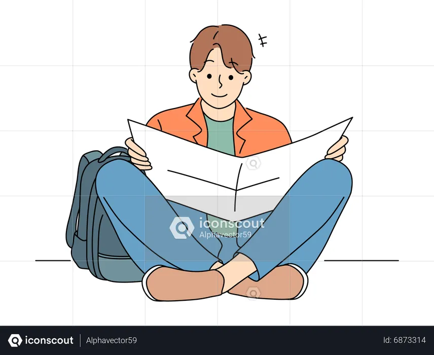 Man reading  Illustration