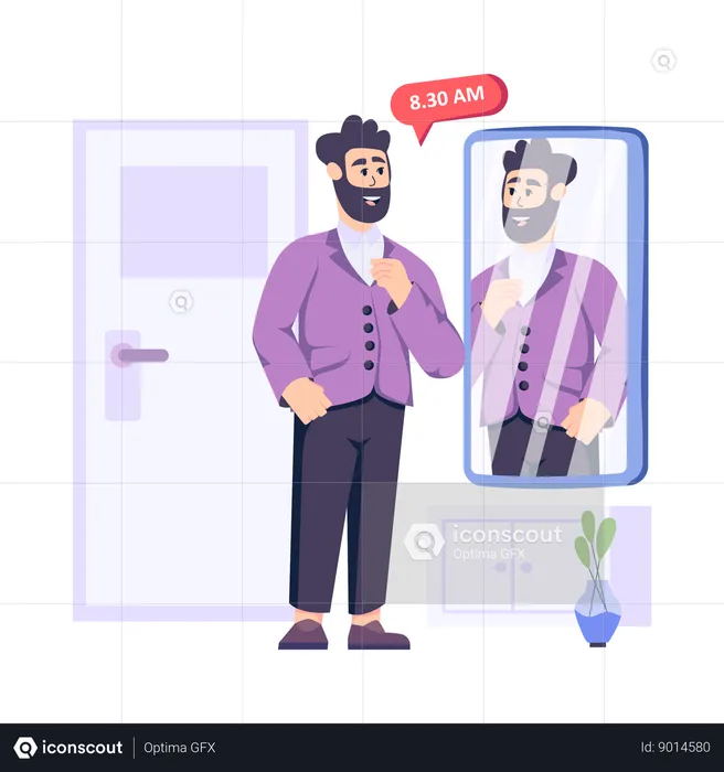 Man Ready To Work  Illustration