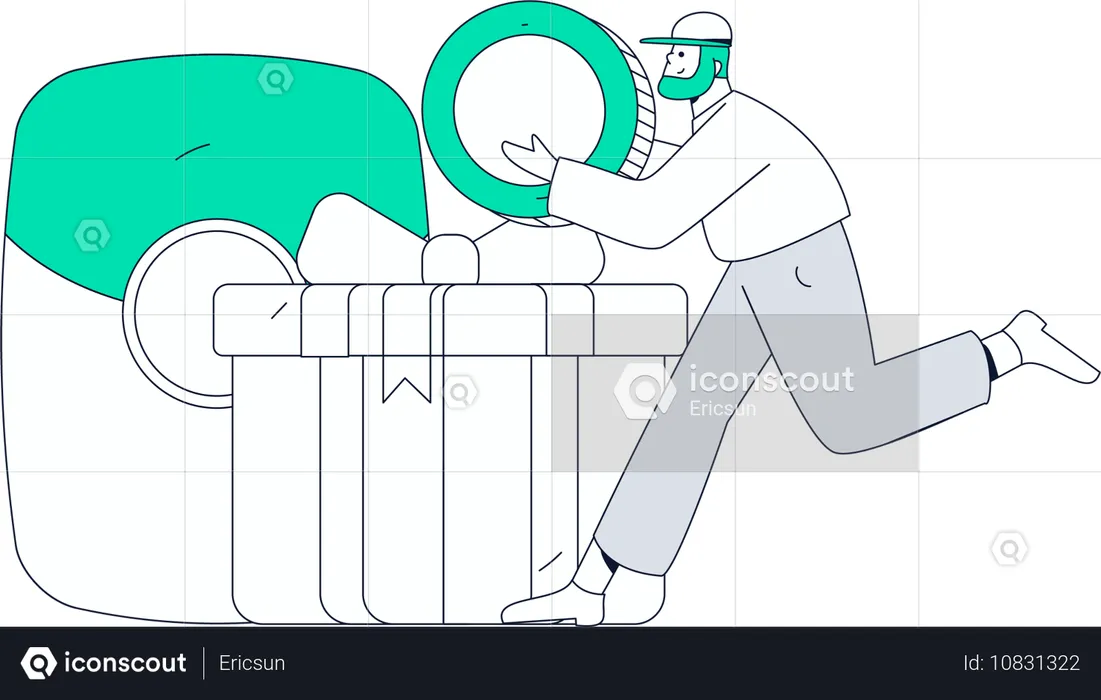 Man receiving Referral Incentives  Illustration