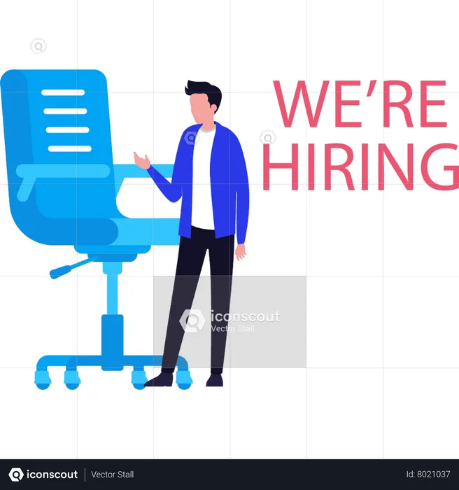 Man recruiting  Illustration