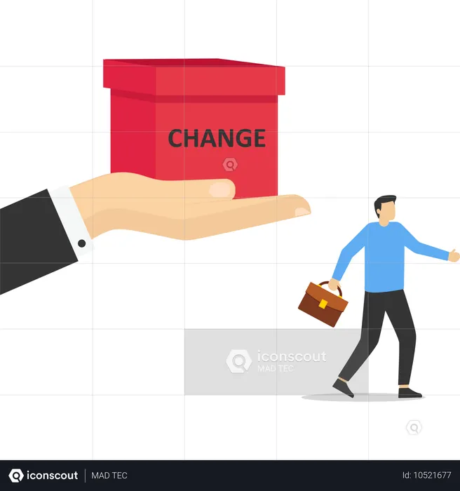 Man rejected change job  Illustration