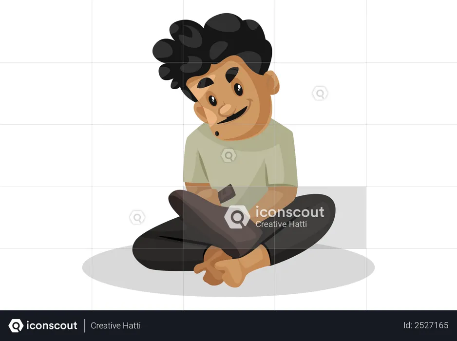 Man repairing shoe  Illustration