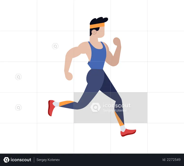 Man running  Illustration