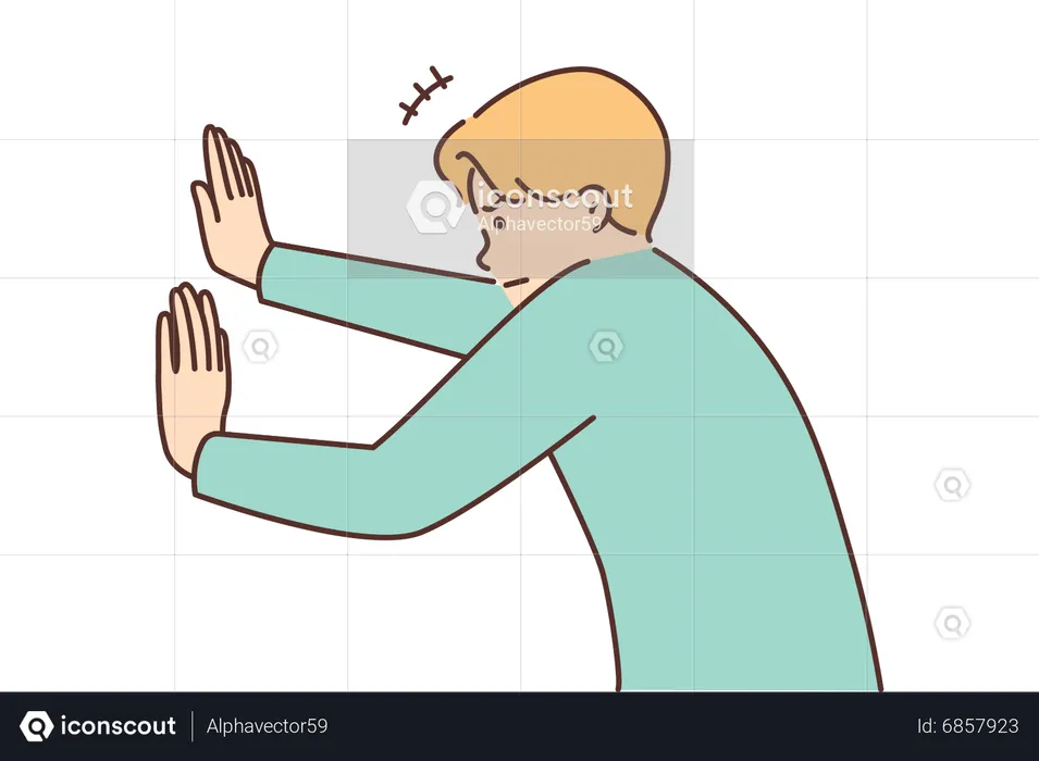 Man saying stop  Illustration