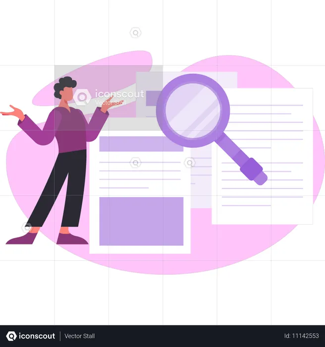 Man search engine optimization  Illustration