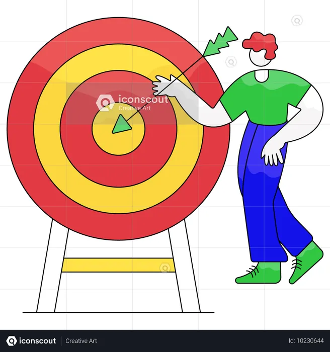 Man Set Business Target  Illustration