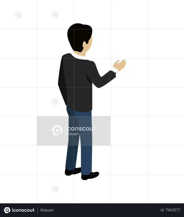 Man Shaking Hands  Illustration
