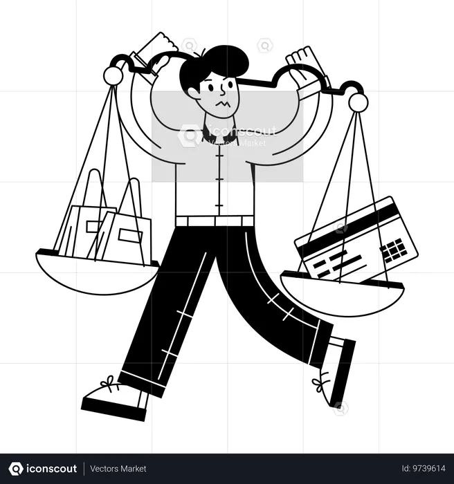 Man showing Ecommerce Law  Illustration