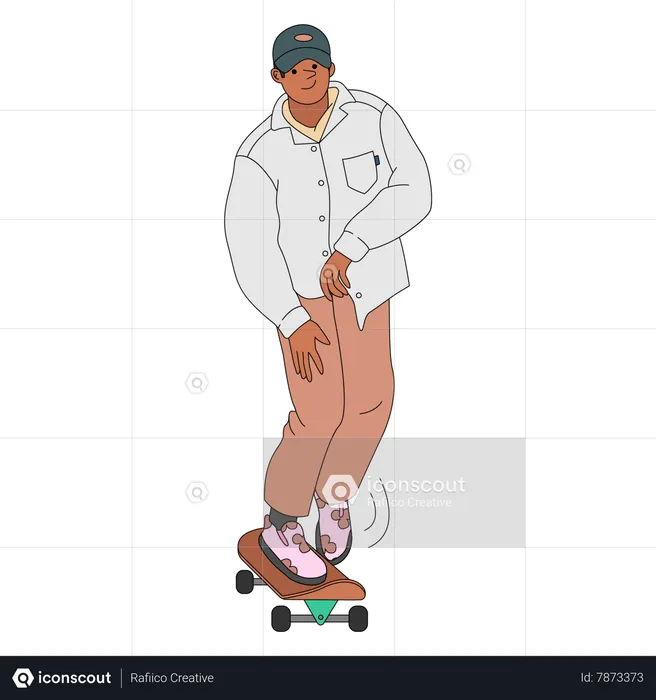 Man skateboarding  Illustration