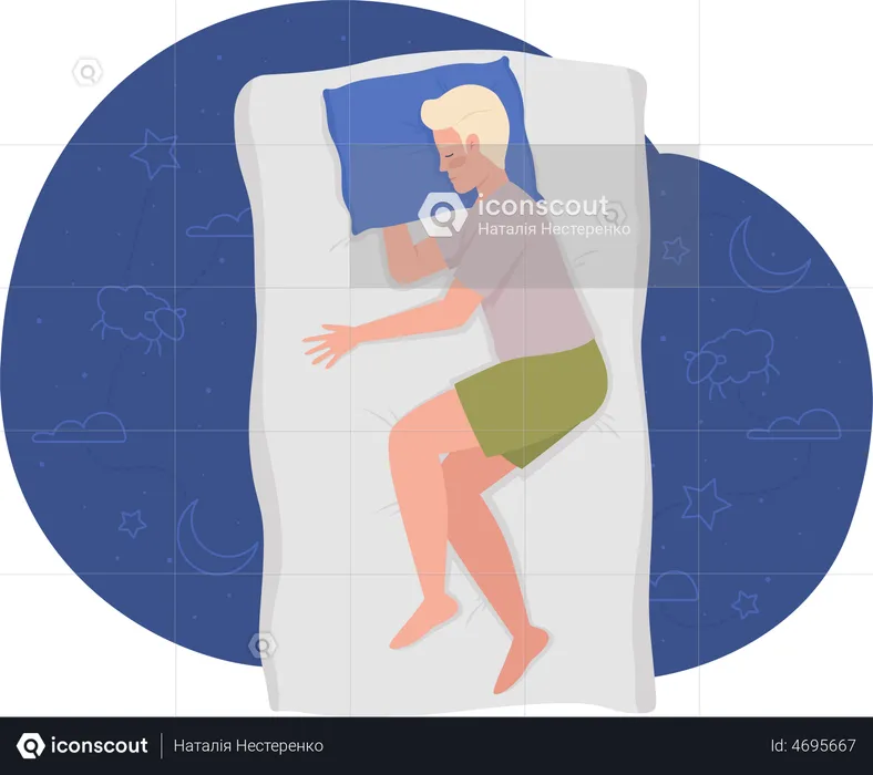 Man sleeping  Illustration