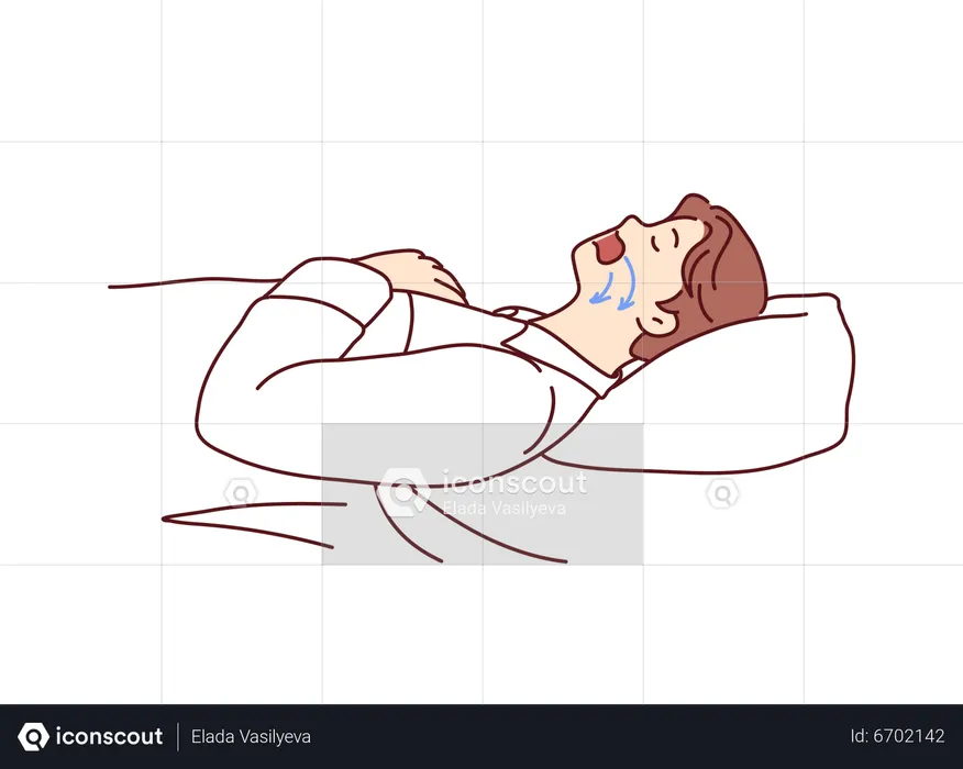 Man sleeping in deep sleep  Illustration