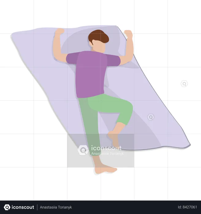 Man sleeping poses  Illustration