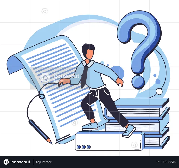Man solving business problem  Illustration